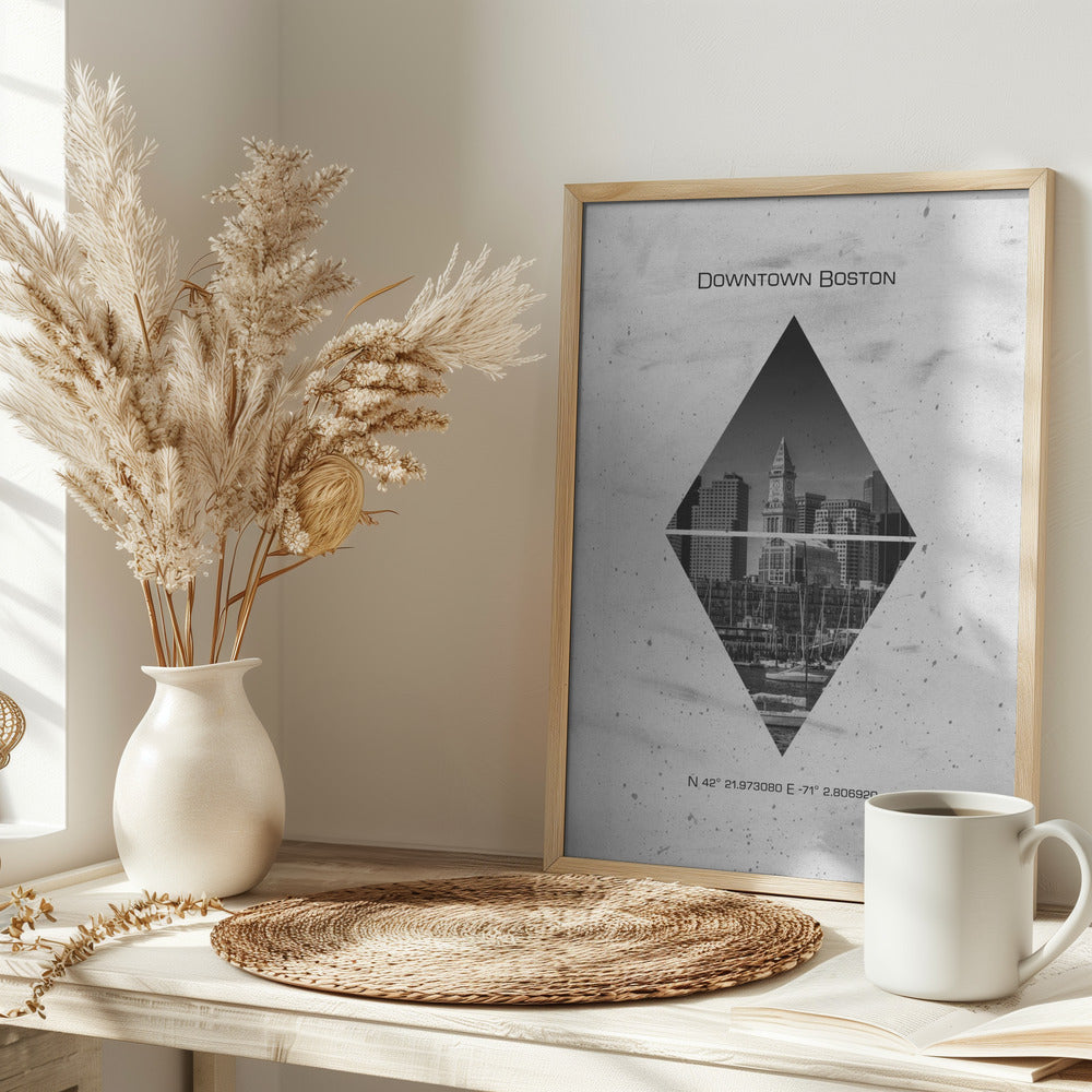 Coordinates BOSTON Downtown Poster