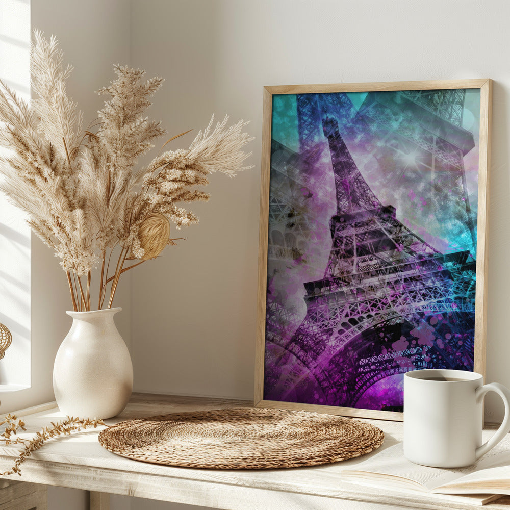 Pop Art Eiffel Tower Poster