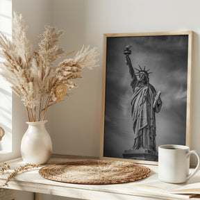 NEW YORK CITY Monochrome Statue of Liberty Poster