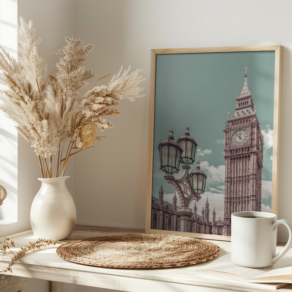 LONDON Elizabeth Tower | urban vintage style Poster