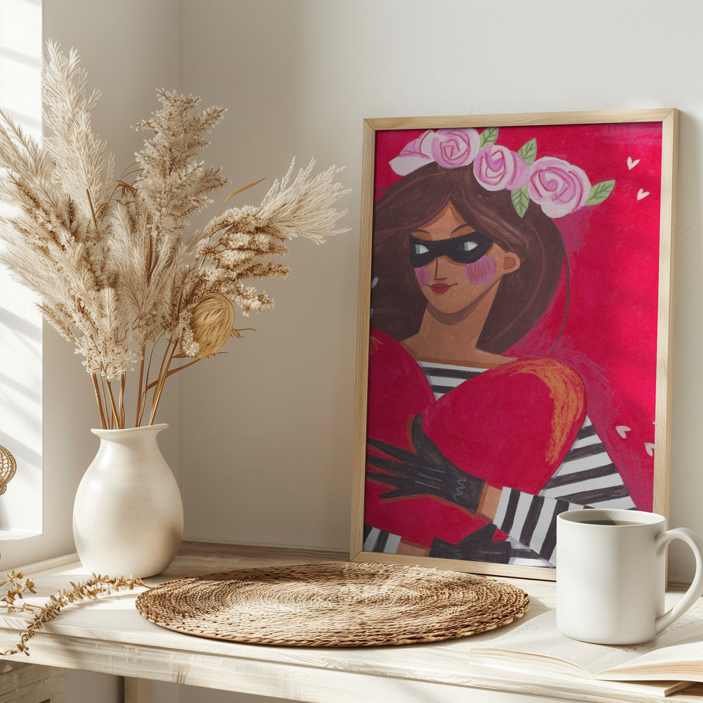 Portrait woman you stole my heart Poster