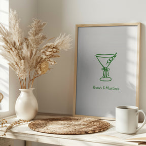 Green Bows and Martinis Poster