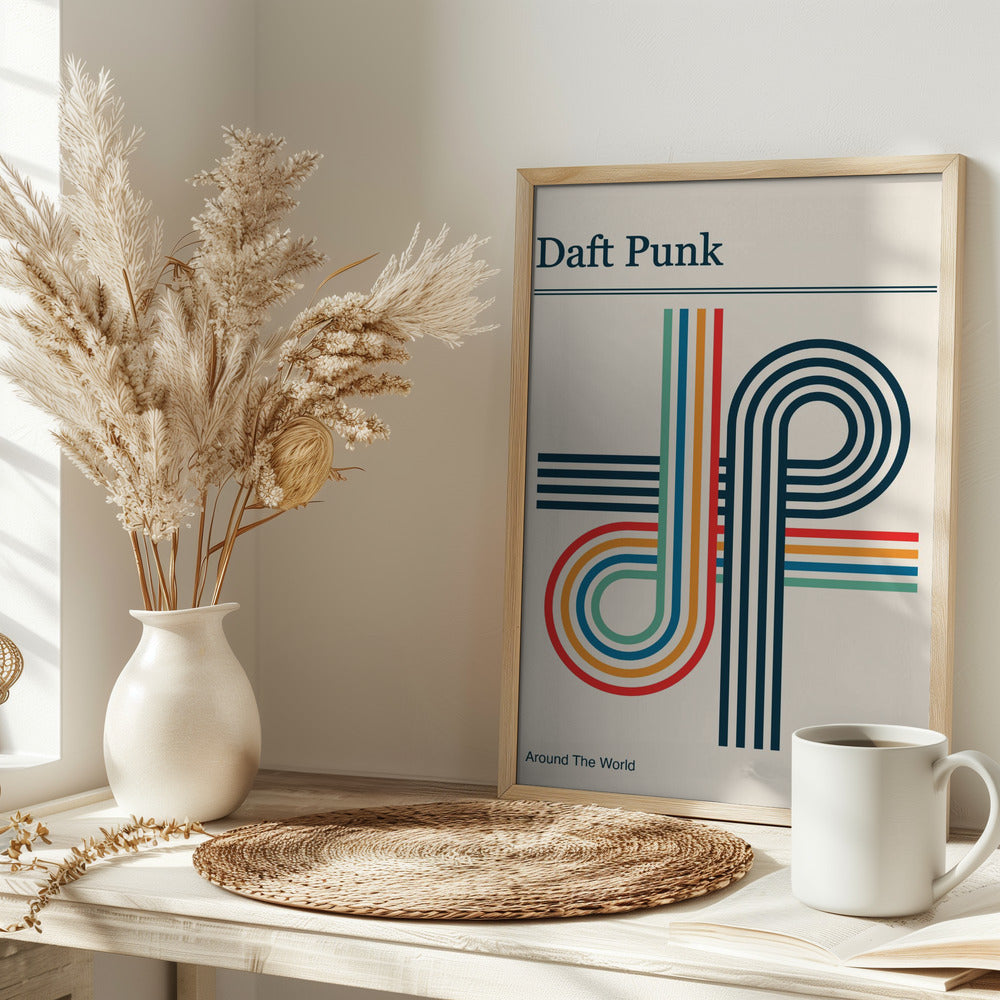 Daft Punk Retro Poster Poster