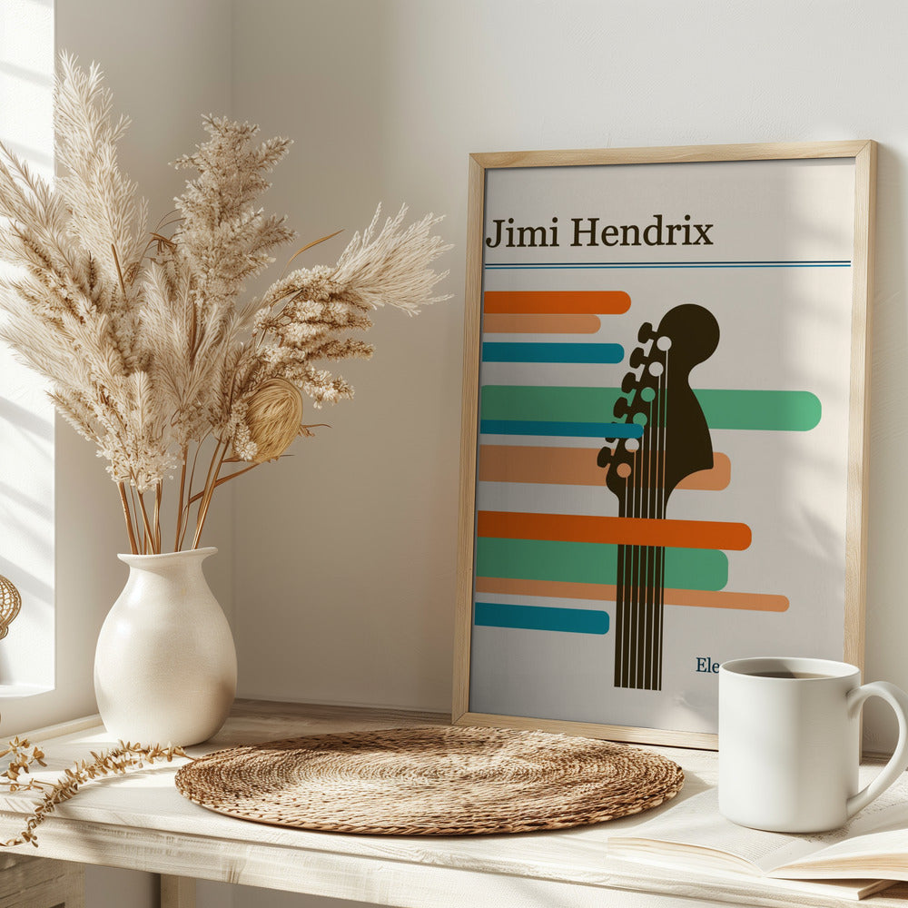 Jimi Hendrix Retro Poster