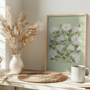 Ladybug flowers Poster