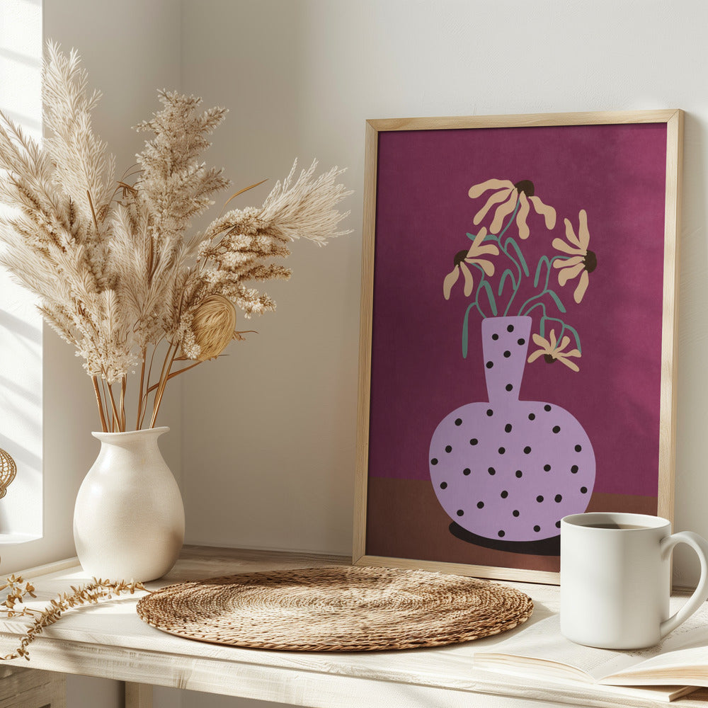 Flowers in Vase Poster