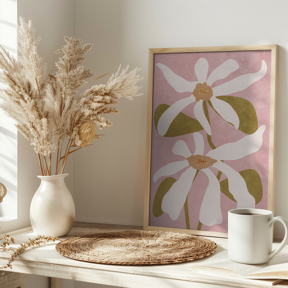 Abstract Flowers I Poster