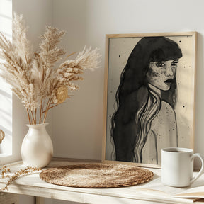 Long Hair Lady Poster