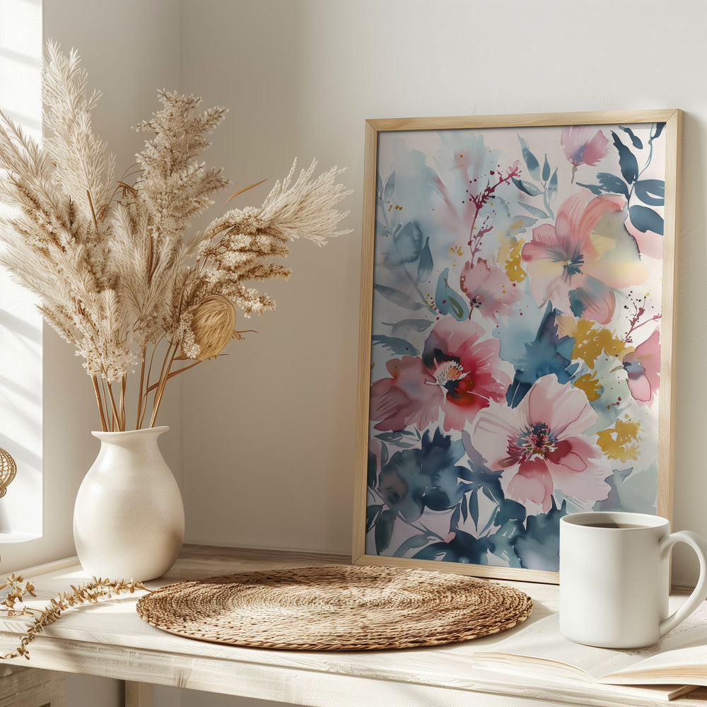 Watercolor Floral No. 4 Poster