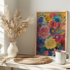 Watercolor Floral No. 6 Poster