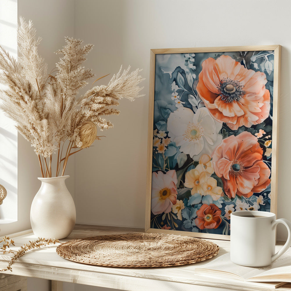 Watercolor Floral No. 7 Poster