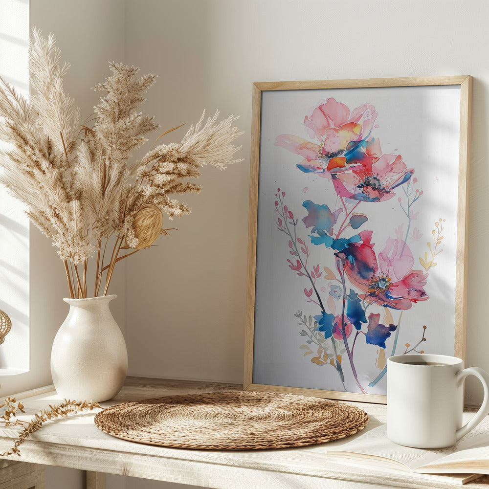 Watercolor Floral No. 8 Poster