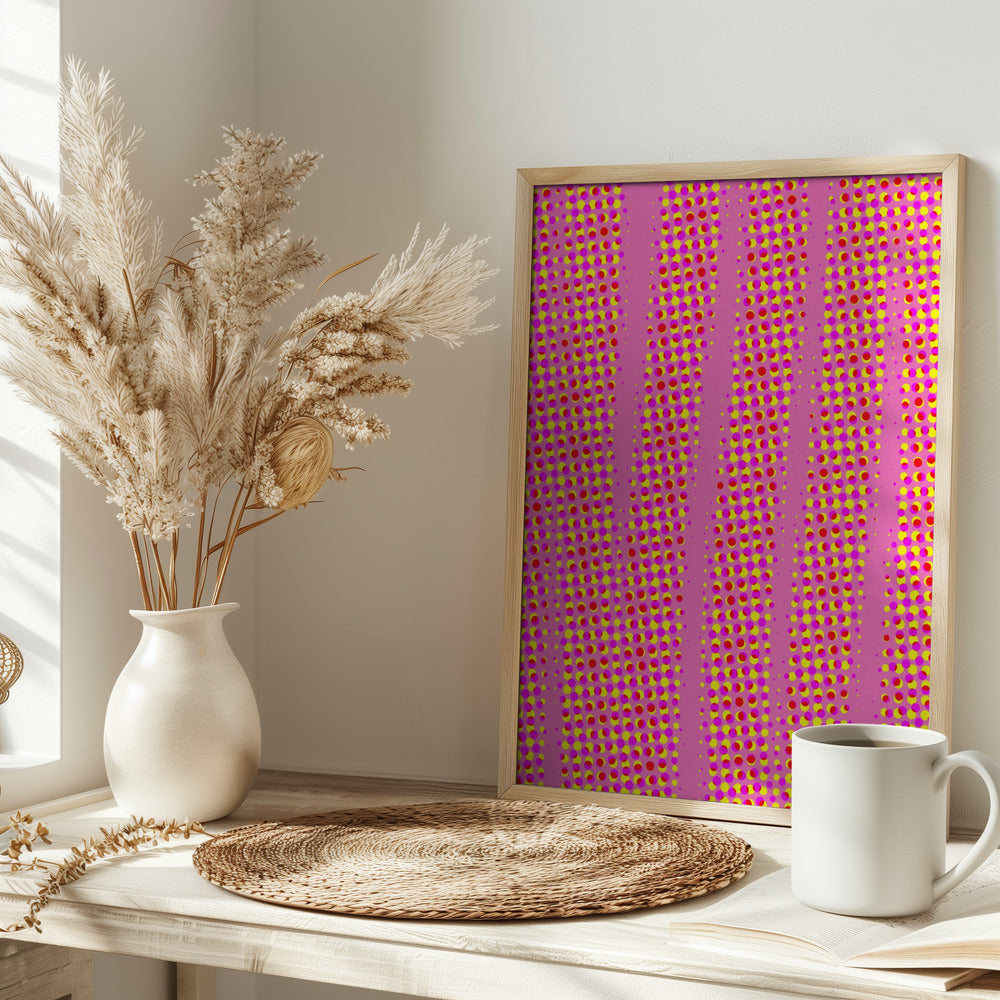 Pink Dots Pattern Poster