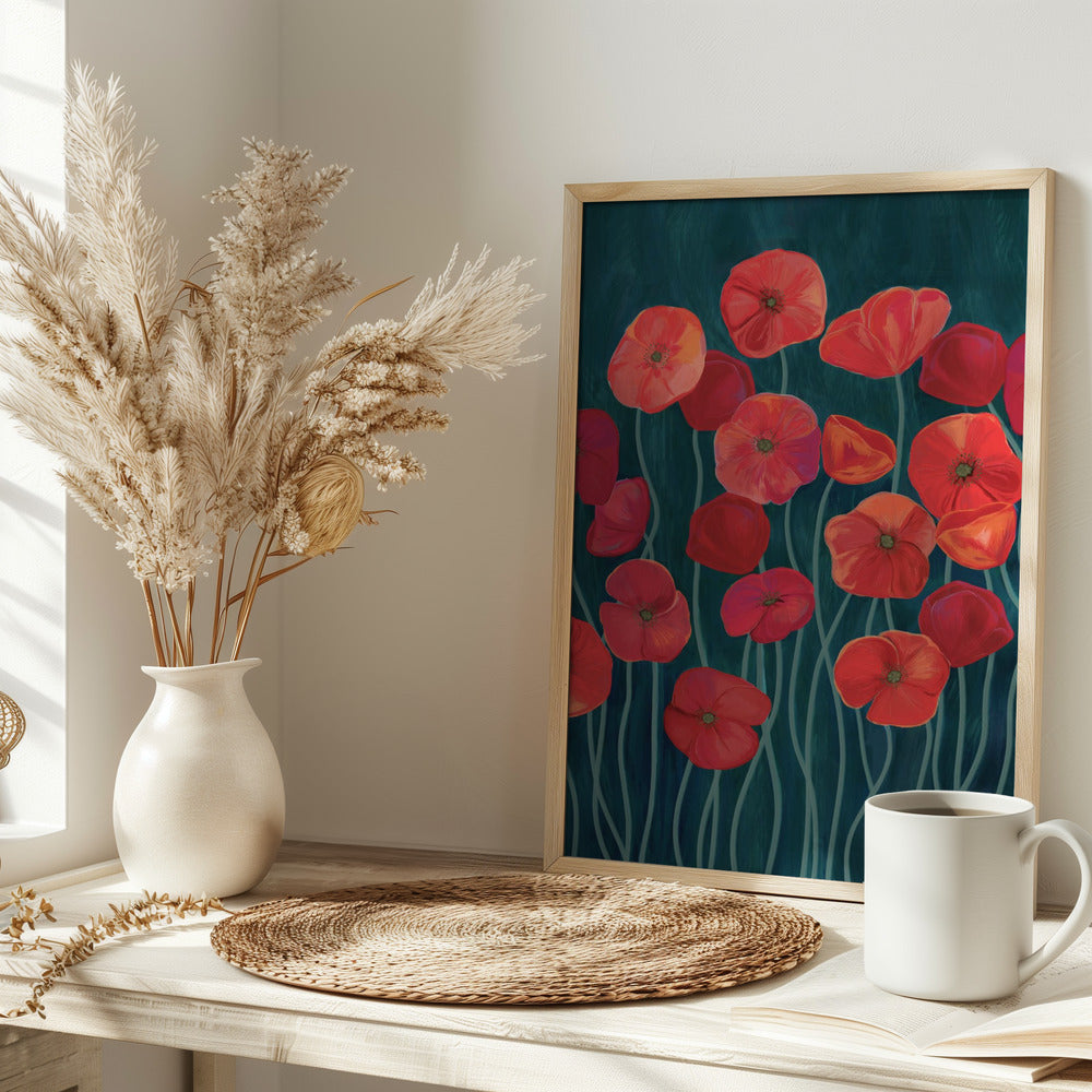 Red poppies Poster