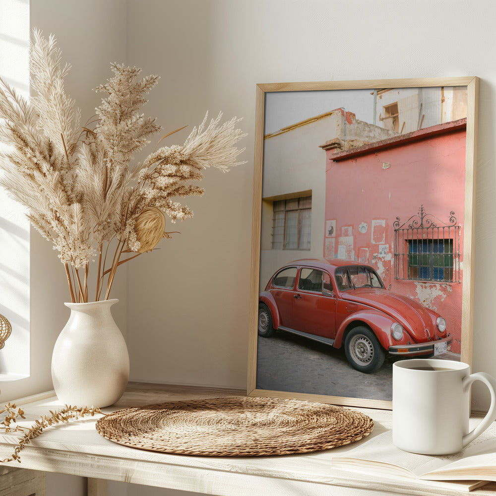 Volskwagen Beetle in Oaxaca Poster