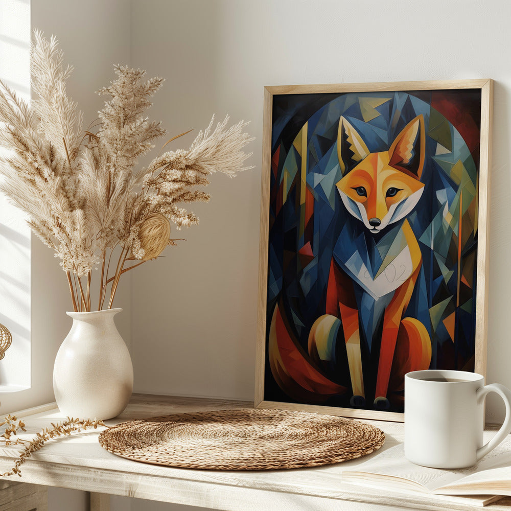 The Cubistic Fox Poster