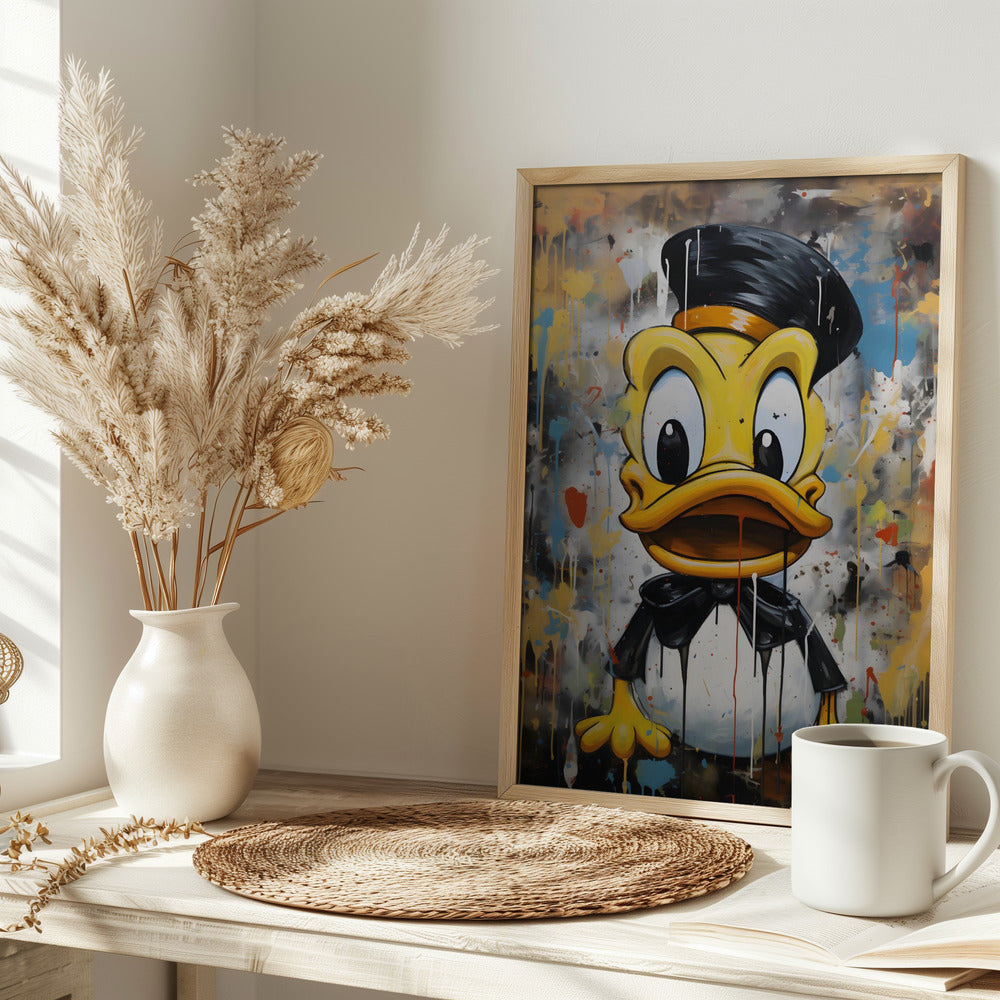 Street Art Duck Poster