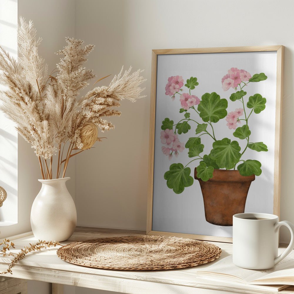 Pink Geranium Poster