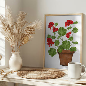 Red Geranium Poster