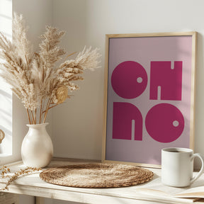 Oh No  Pink Cerry Pink.psdratio 3x4 Print By Bohonewart Poster