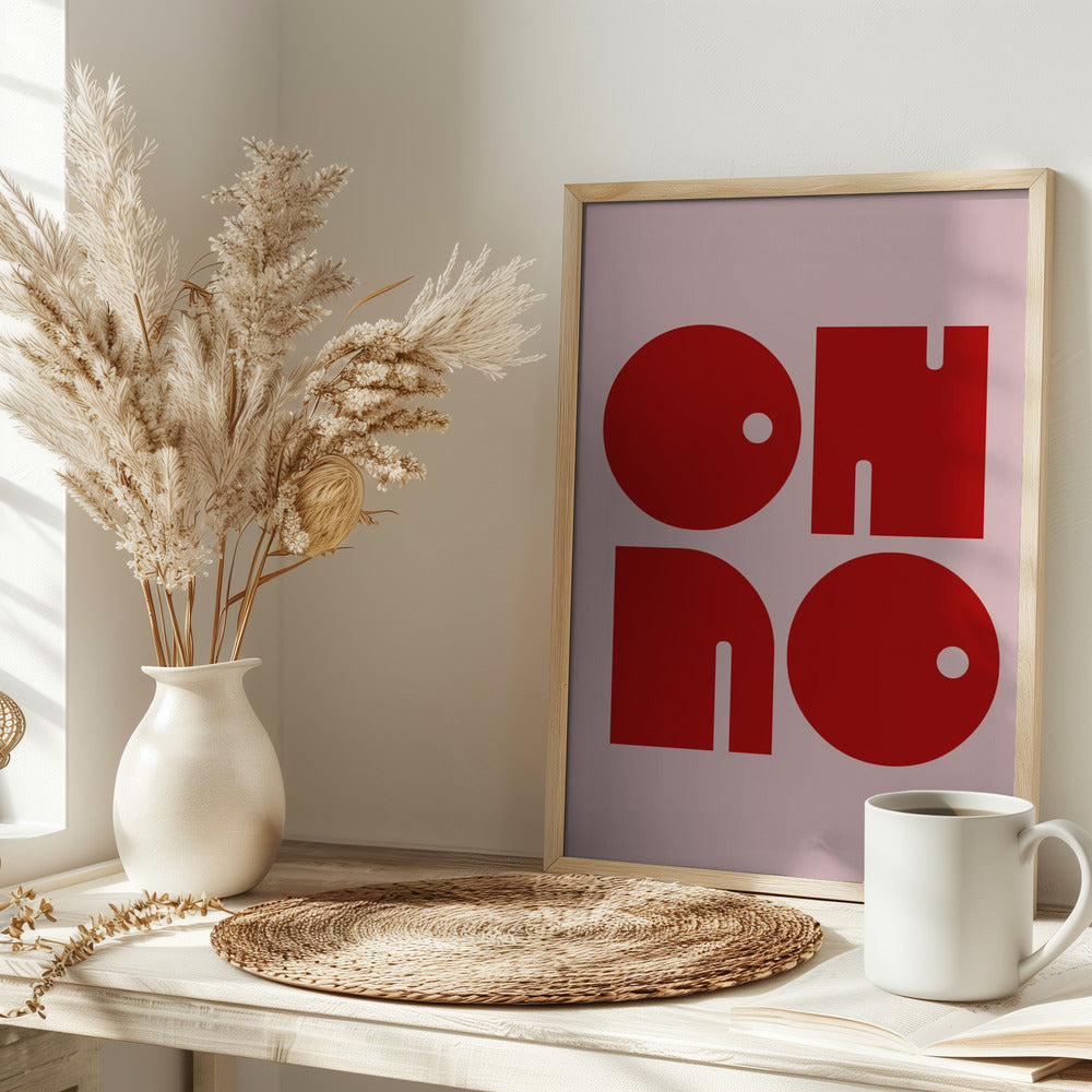 Oh No Pink Red.psdratio 3x4 Print By Bohonewart Poster