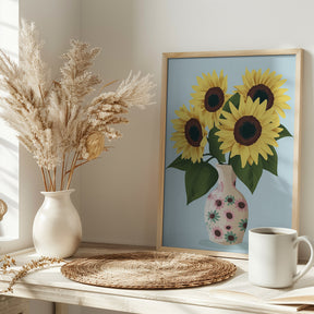 Vase of Sunflowers Poster