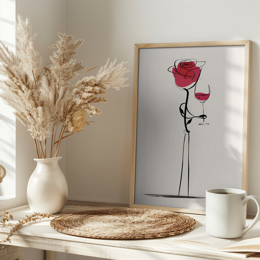 Wine Rose Poster