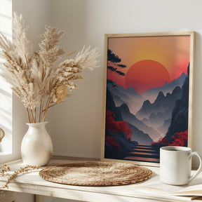 Sunset In the Mountains Poster