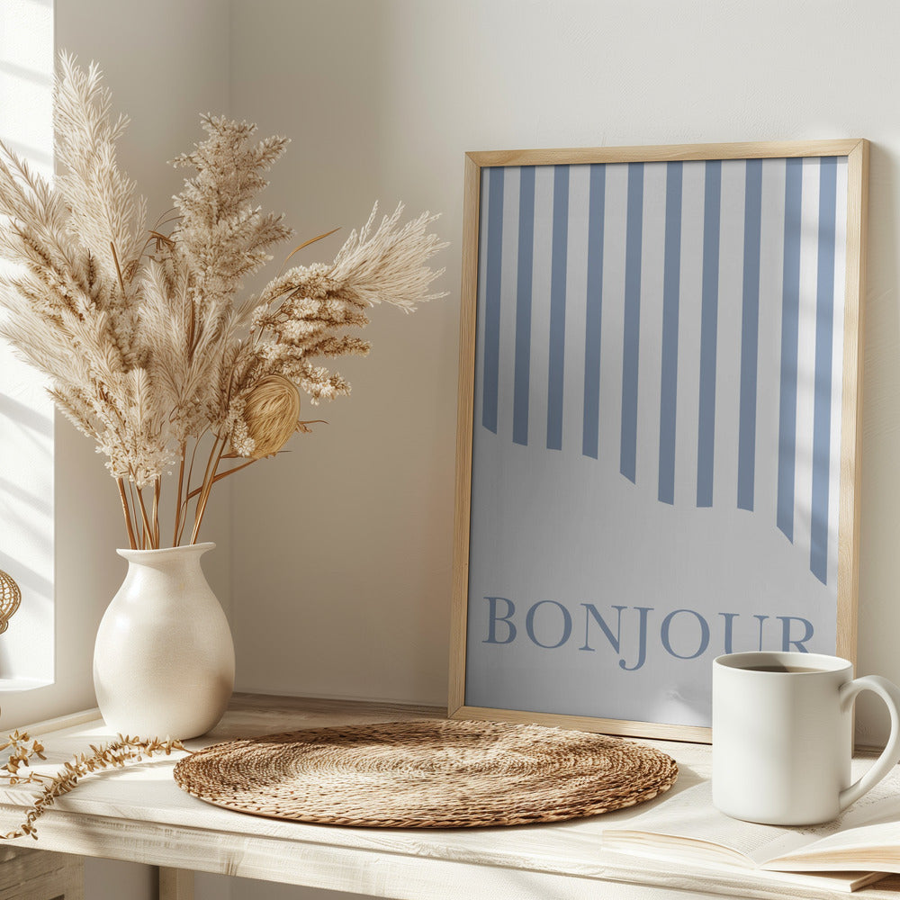Bonjourbluestripes Ratio2x3 Poster