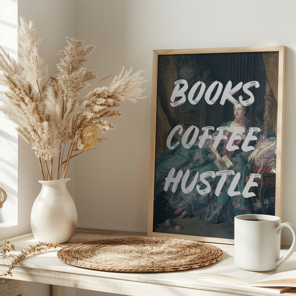 Bookscoffeewhite Ratioiso Poster