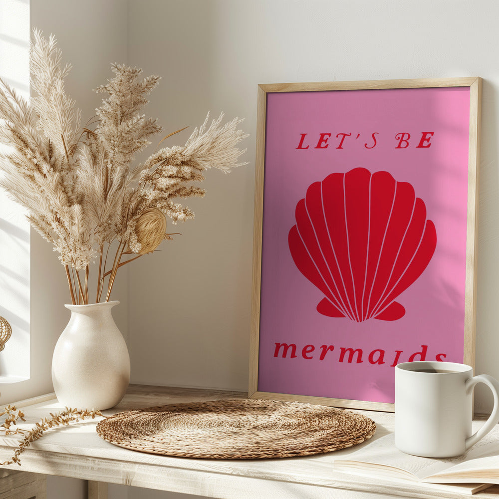 Mermaidspinkred Ratioiso Poster