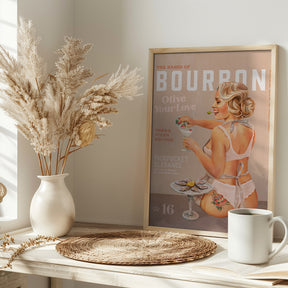 Bourbon Babe Vol 16 Vintage Vodka Martini Pin Up Girl Poster