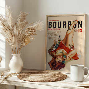 Babes of Bourbon Vol 13 Rum Drinking Pinup Girl Art Poster