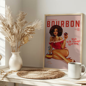 Babes of Bourbon Vol 8 Vintage Pinup Girl With Afro Poster