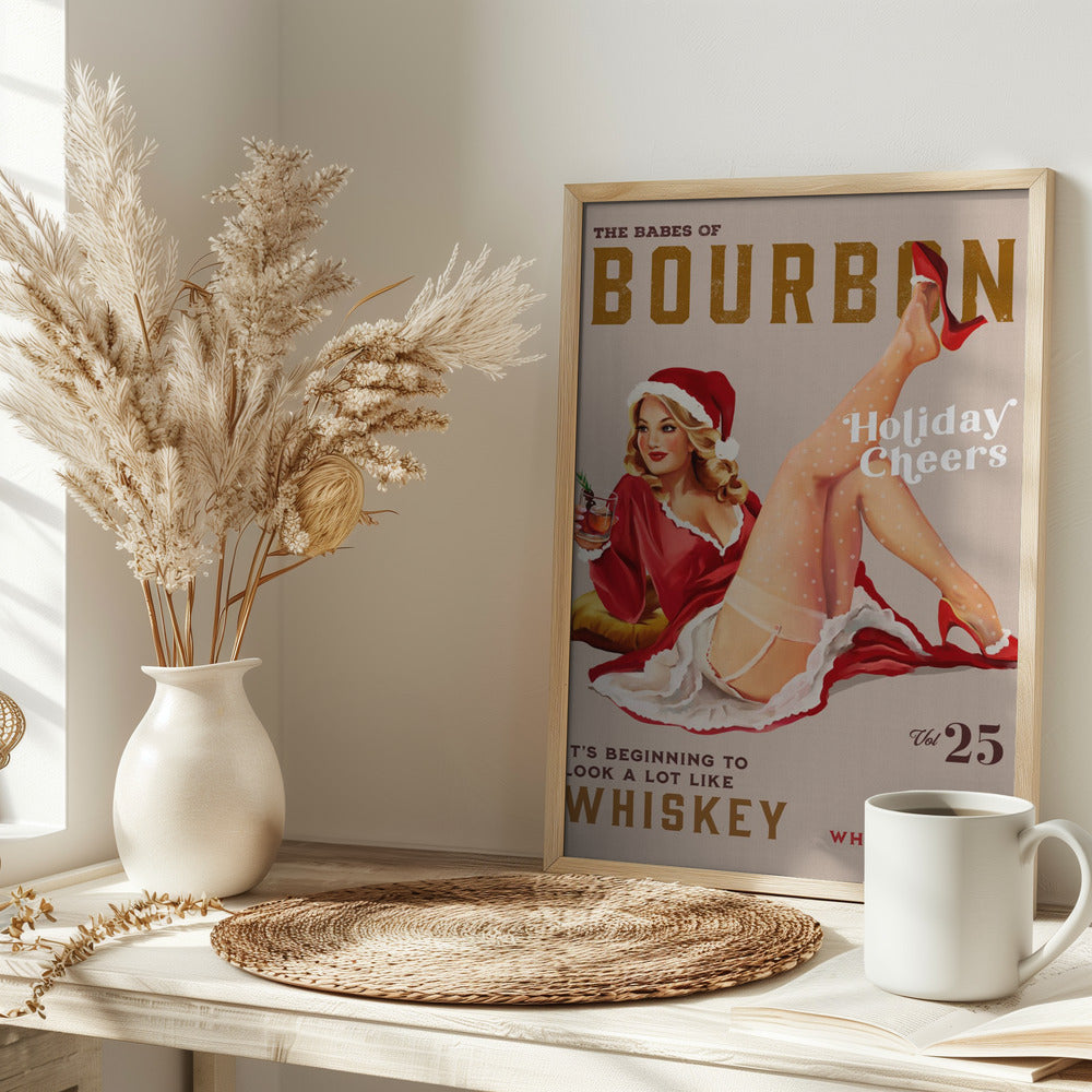 Babes of Bourbon Vol 25 Holiday Cheer Christmas Pinup Poster