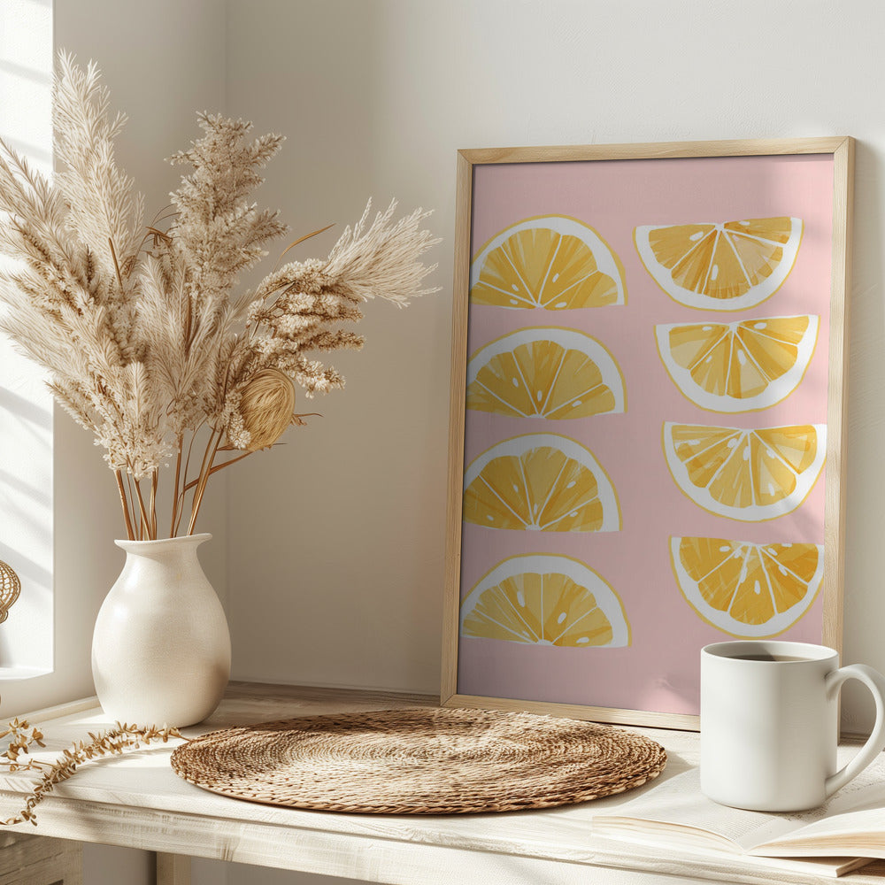 Sliced Lemons Poster