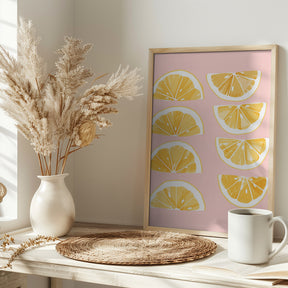 Sliced Lemons Poster