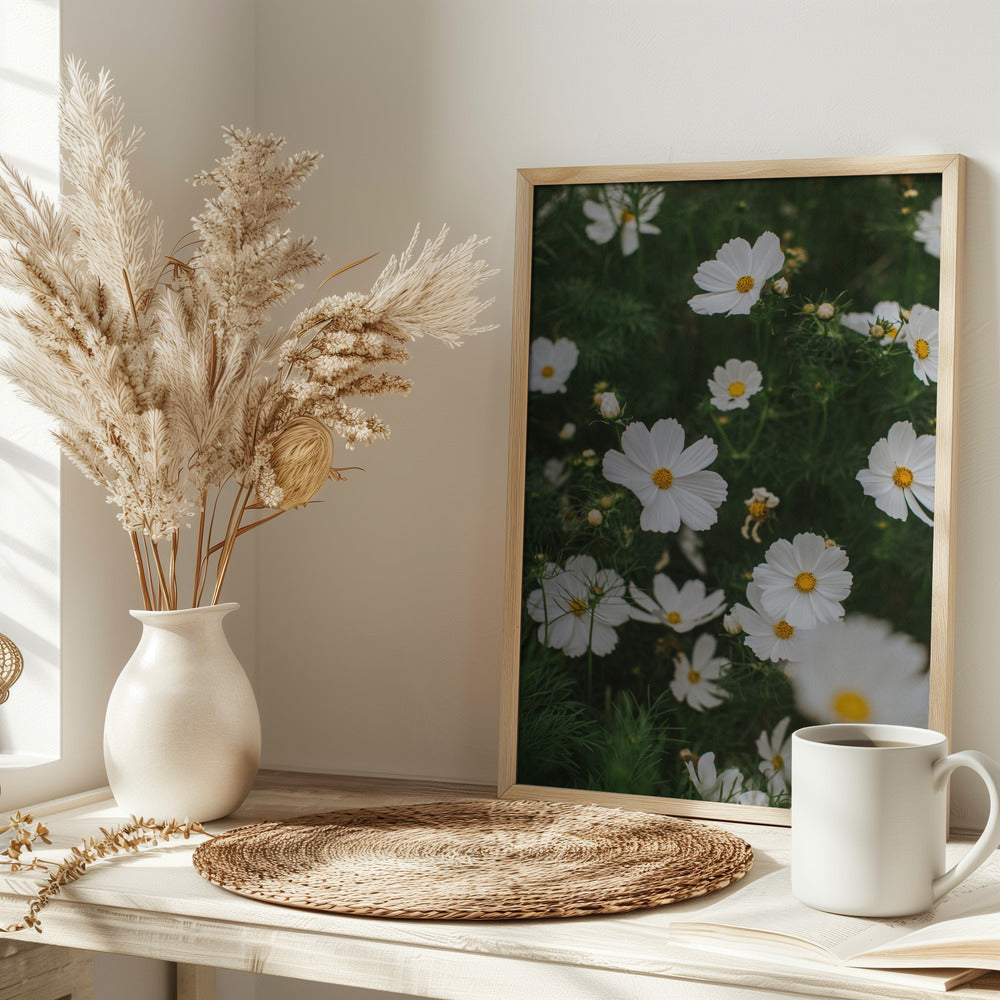 White Flowers Poster