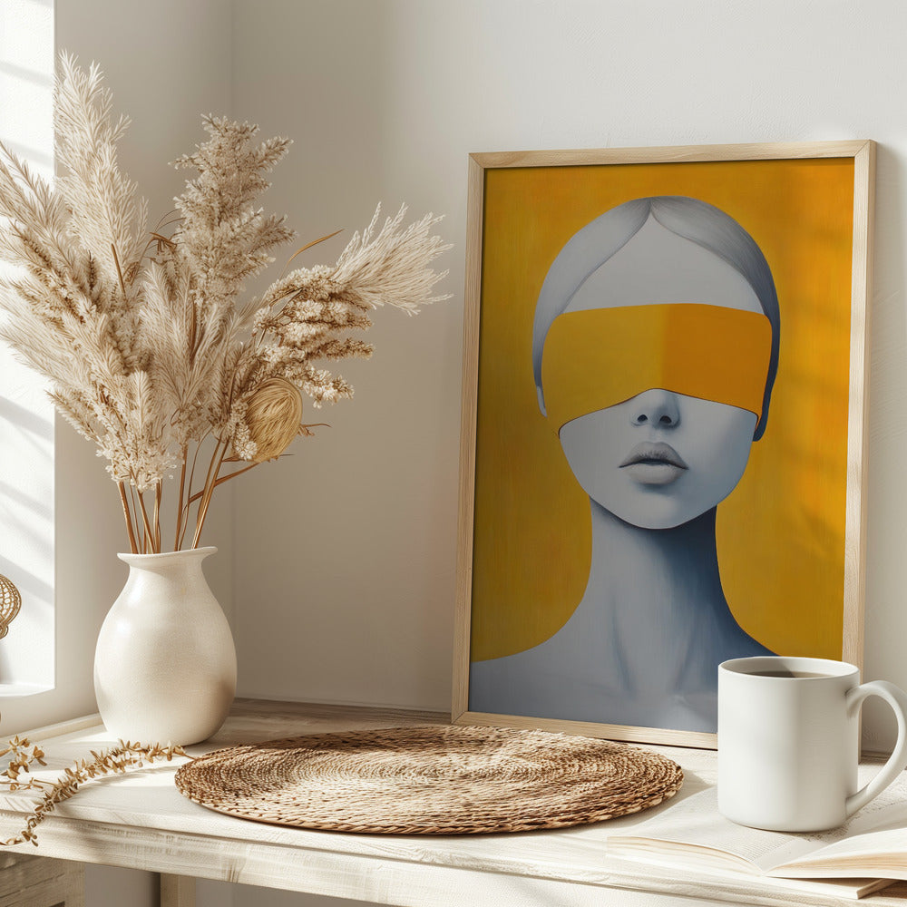 Blindfolded Yellow Poster