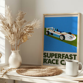 Superfast Race Car Poster