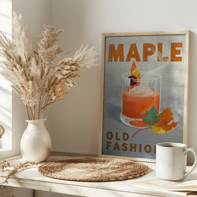 Maple Old Fashioned Cocktail Poster