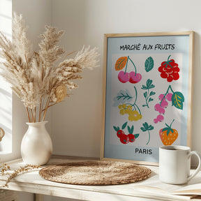 Fruit Market Paris Poster