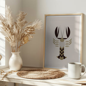 Golden Animals - Lobster (white) Poster