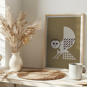 Golden Animals - Barn Owl (Gold) Poster