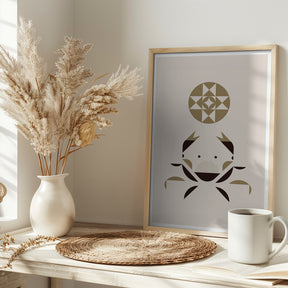 Golden Animals - Ghost Crab (White) Poster