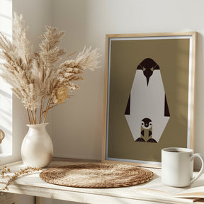 Golden Animals - Royal Penguin (Gold) Poster