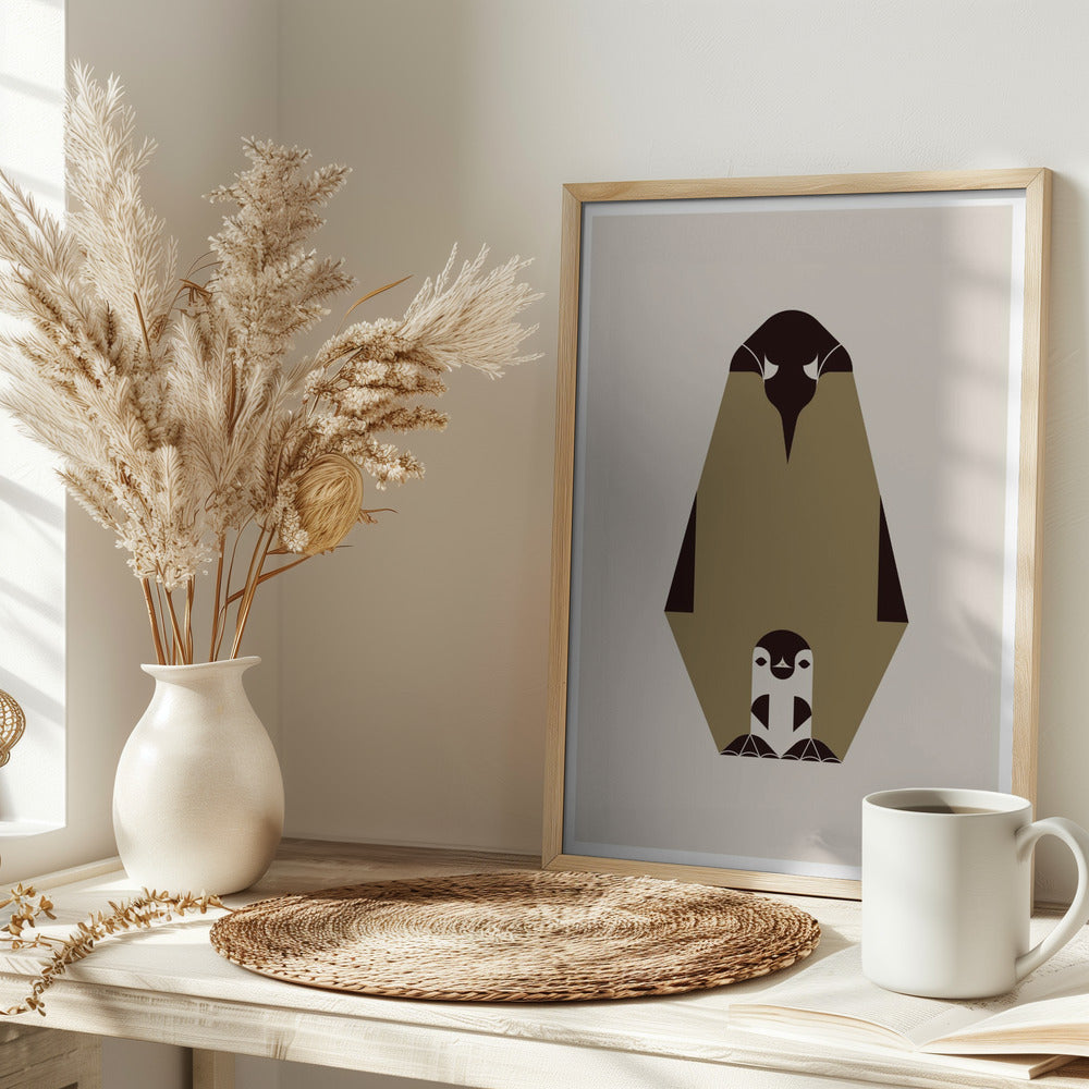 Golden Animals - Royal Penguin (white) Poster