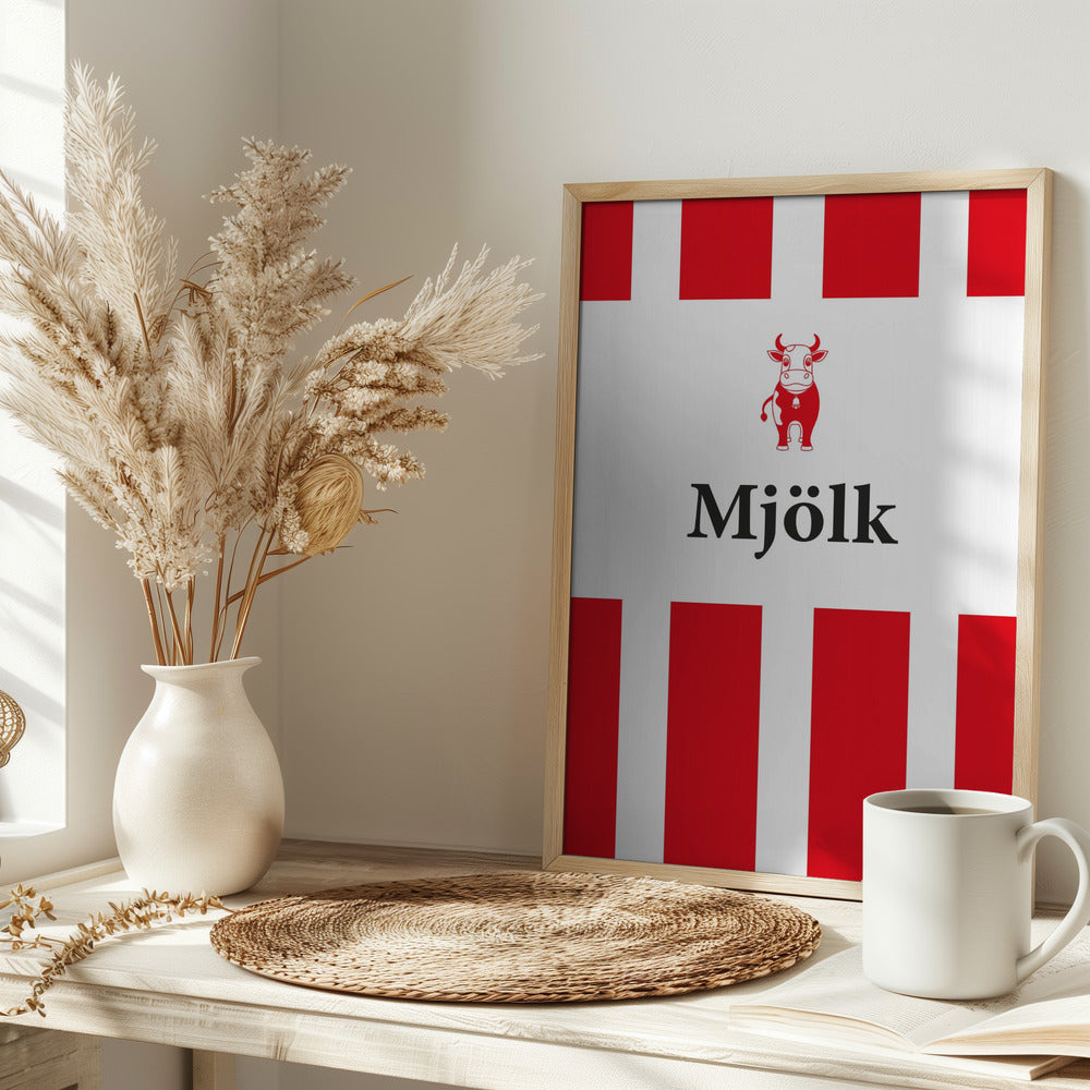 Mjölk Röd Poster