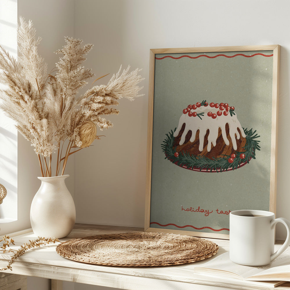 Christmas cake. Holiday Taste Poster