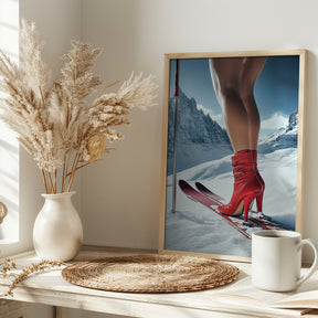 Ski Glamour High Heels Poster